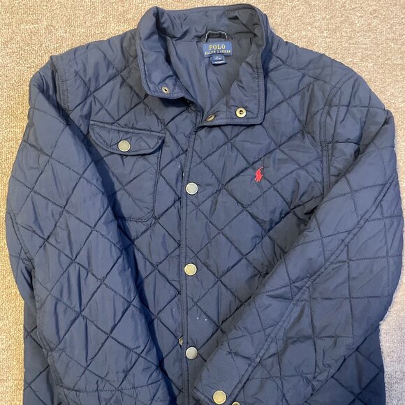 Polo Ralph Lauren Kids Quilted Jacket – Navy Blue – Size L - Picture 2 of 3